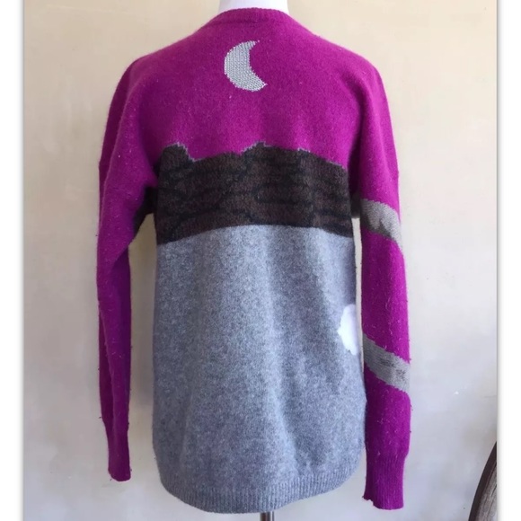 KRIZIA MAGLIA Vtg Rare Snow Leopard Lion Sweater - Picture 4 of 12